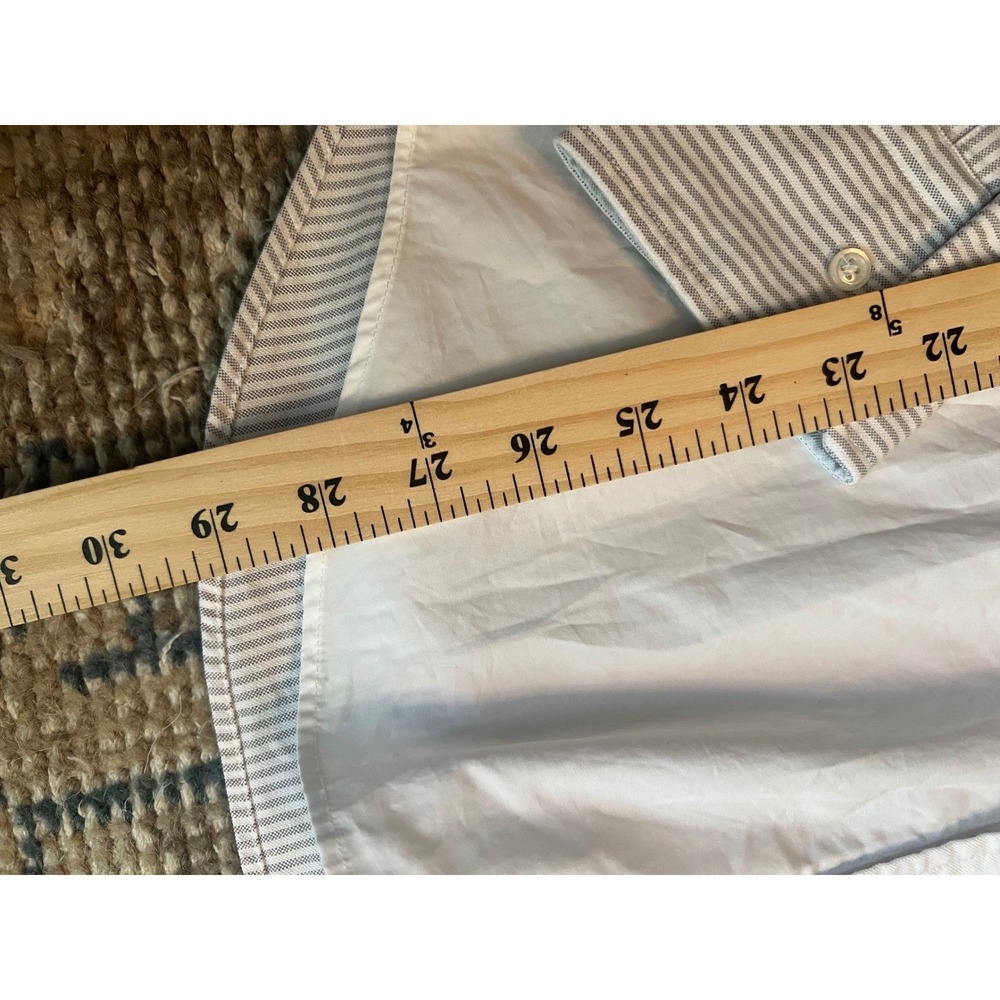 Thom Browne Mens Iconic Striped Button Down1 Celebrity Owned Flawed Made  Italy - Picture 9 of 10
